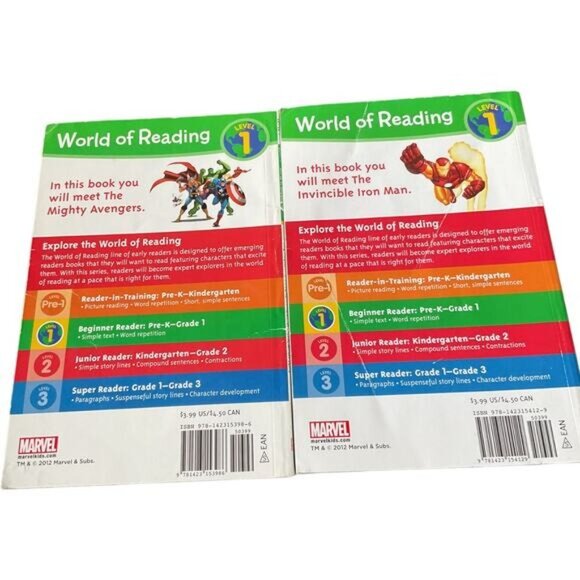 Marvel World Of Reading Level 1 Books Set: The Mighty Avengers & The Invincible - Picture 3 of 5